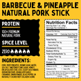 thumbnail image 3 of Barbecue and Pineapple Natural Pork Meat Sticks, Smoked Meat Stick Travel Snacks, Snack Bundle of 24 Mild Flavored Snack Sticks – Sogo Snacks, 3 of 9