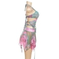 thumbnail image 5 of OJSFQUFP 3 Piece Skirt Outfit for Women Fairy Skirt Set Outfit Butterfly Backless Top Mini Ruffle Skirt Festival, 5 of 7
