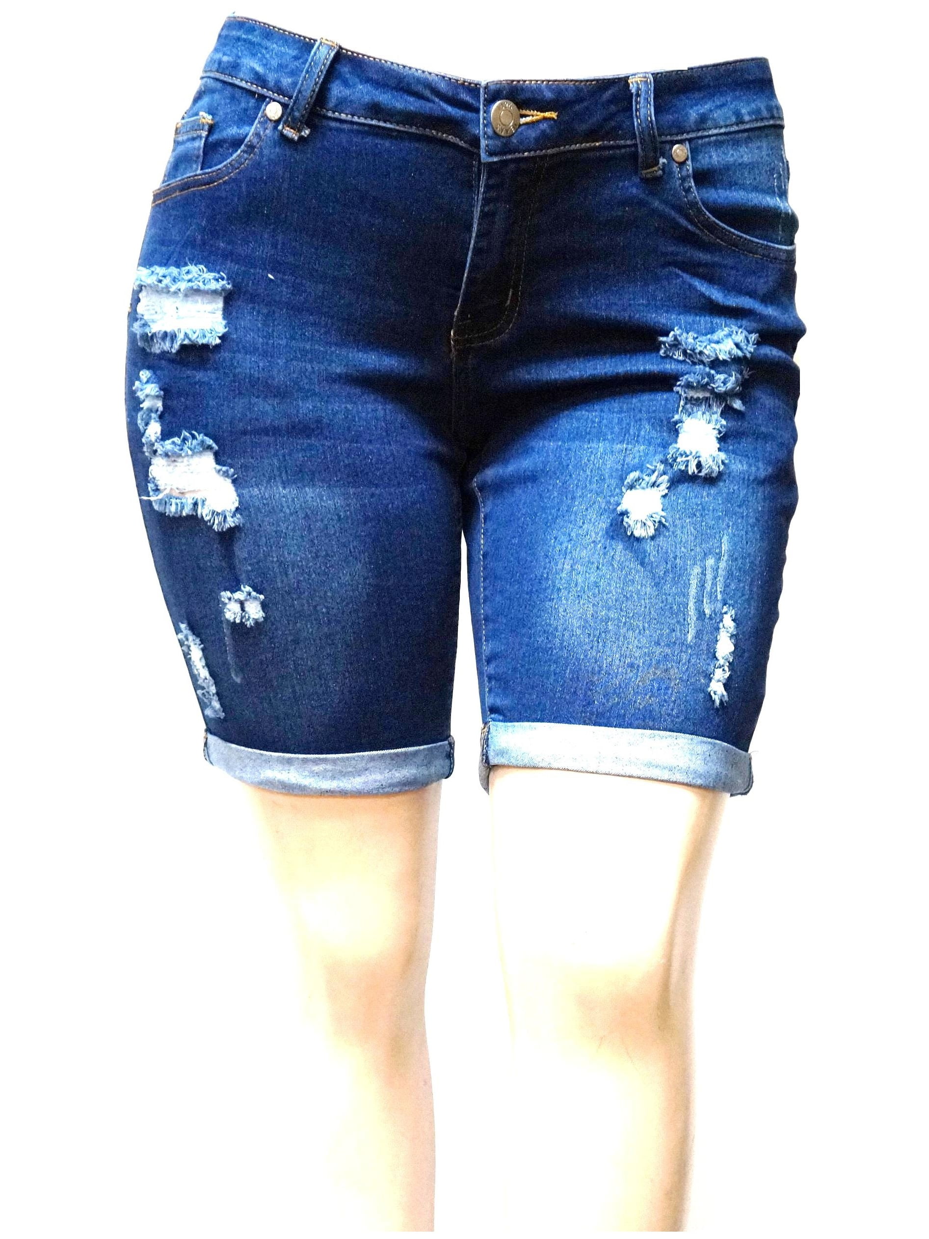 plus size distressed capris