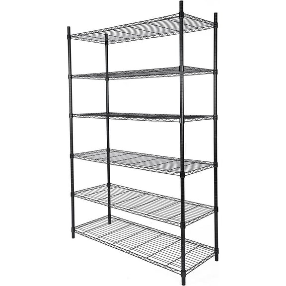 YSSOA 6-Tier Storage Units Metal Wire Shelving Rack ,48"W x 18"D x 82"H
