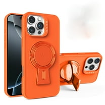 for iPhone 16 Pro Max Case with Y Stand, [Compatible with MagSafe] [Built-in Adjustable Kickstand] Heavy Duty Rugged Shockproof Magnetic Anti-fall Thin Fit Phone Case for iPhone 16 Pro Max,Orange