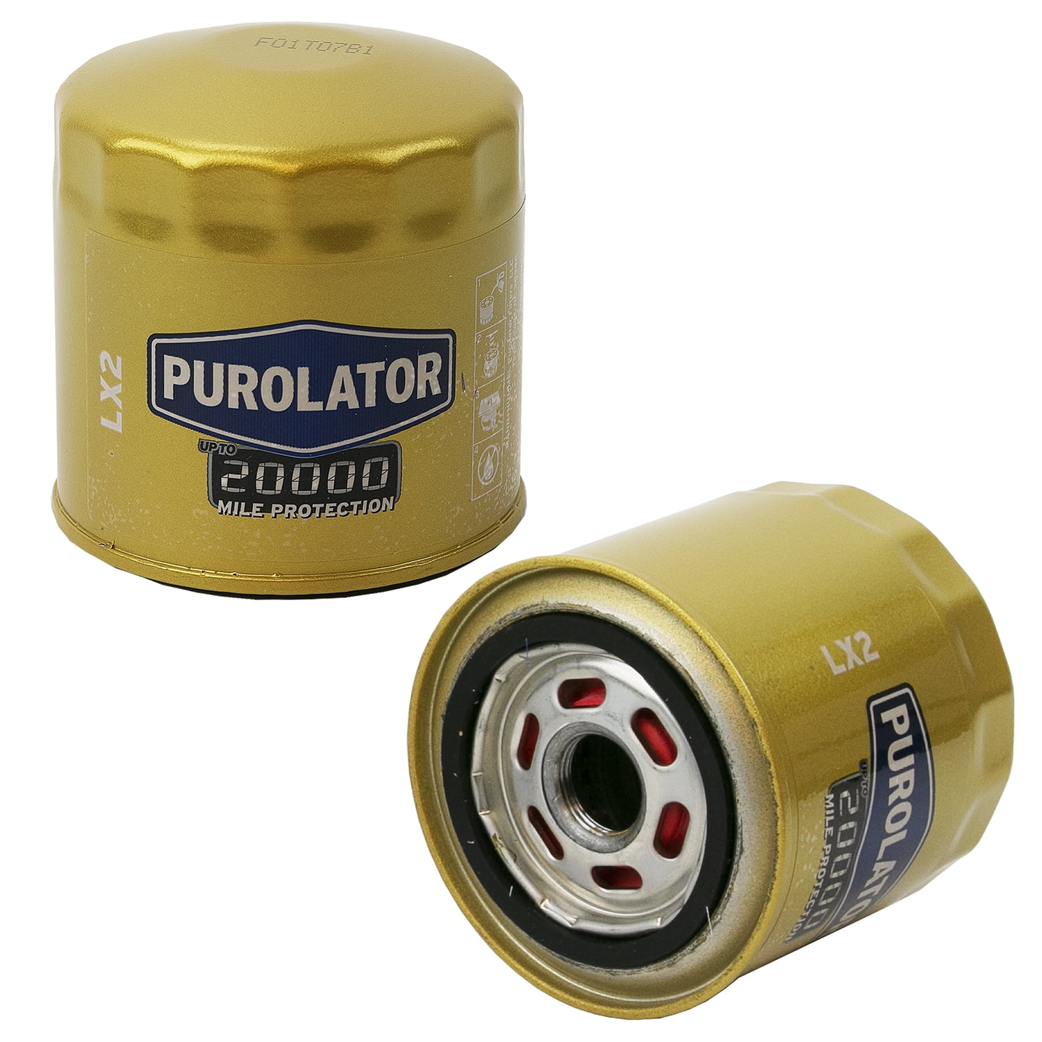 Purolator LX2 Purolator 20K Oil Filter with 20,000 Mile Protection for Select Ford, Lincoln, Dodge, and more