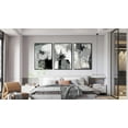 thumbnail image 3 of Large Framed Canvas Wall Art - Rustic Brown and White Abstract Pictures for Living Room Aesthetic Vintage Wall Decor Retro Prints for Bedroom Dinning Room Black Float Framed 16" X 24" X 3 pcs, 3 of 6