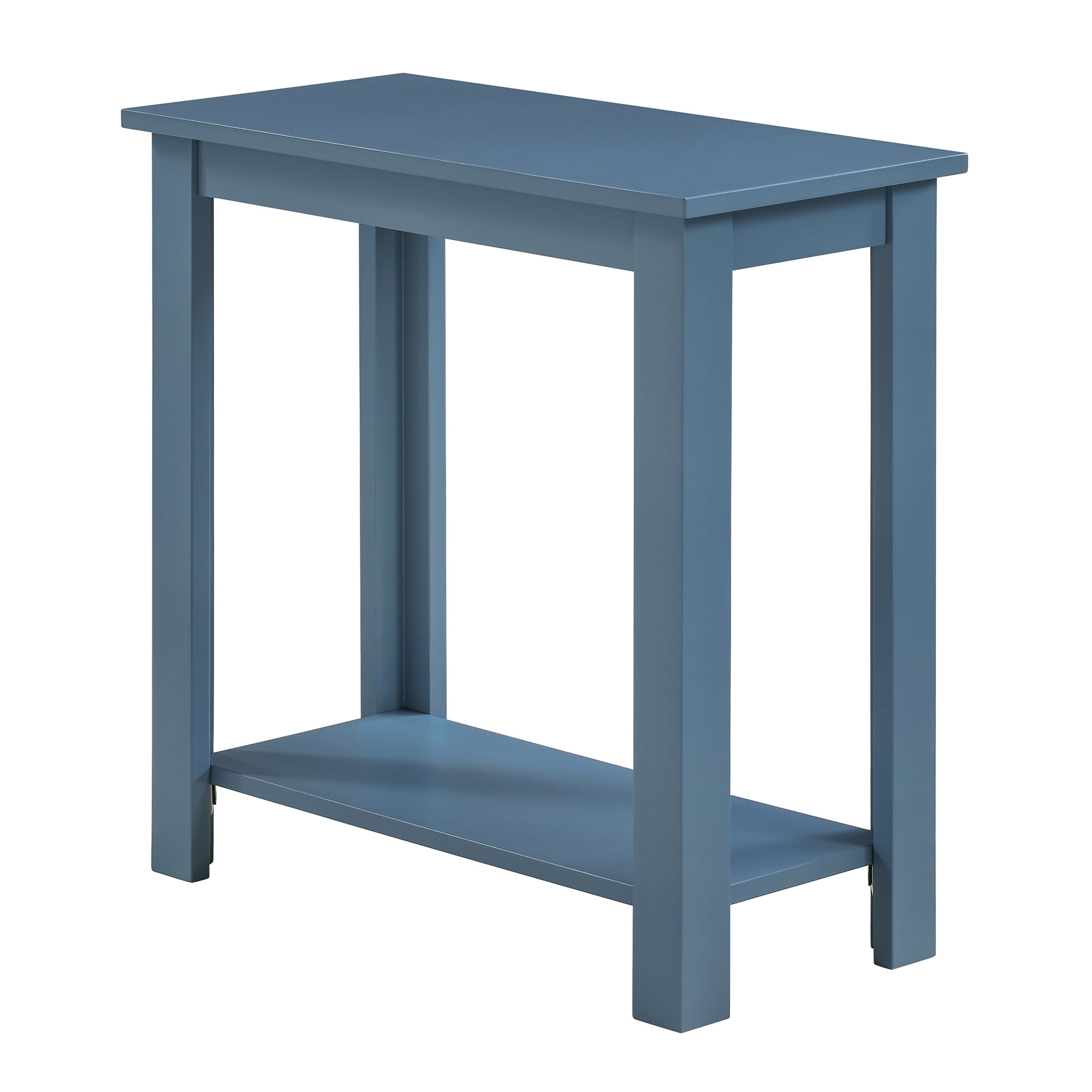 Convenience Concepts Designs2Go Baja Chairside End Table with Shelf, Dusty Blue