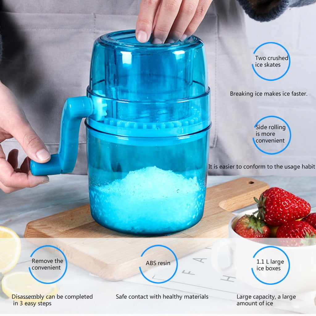 JZROCKER Household Mini Easy Ice Crusher Handheld Snow Manual Crushing Ice Machine
