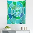 thumbnail image 1 of Geometric Tapestry, Large Spiral Form with Rectangular Shapes in Green and Blue Tones Modern Design, Fabric Wall Hanging Decor for Bedroom Living Room Dorm, 5 Sizes, Multicolor, by Ambesonne, 1 of 1