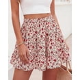 thumbnail image 6 of BTFBM Summer Skirts for Women Floral High Waist Shorts Underneath Boho Tiered Flowy Tennis Skorts Casual Mini Skirt, 6 of 7