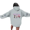 thumbnail image 5 of Moonsky Sudadera con capucha de moda para mujer de la cantante pop Dem/0n HUNTR/X con jersey corto, suave y cómoda, top de manga larga para uso informal en primavera, otoño e invierno. (Gris 2XL), 5 of 5