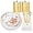 White Red and Gold, variant on 175pcs Thanksgiving Plastic Plates - White and Gold Disposable Plates include 25 Dinner Plates-25 Dessert Plates-25 Knives-25 Forks-25 Spoons-25 Cups-25 Napkins for Thanksgiving Party