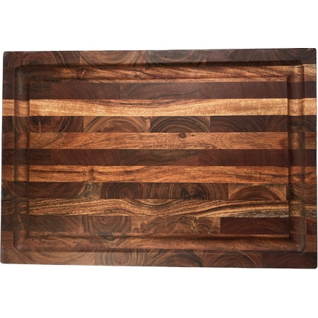 

mountain woods 19 x 13 acacia hardwood end grain cutting board w/ juice groove