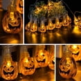 thumbnail image 5 of Halloween Lights with LED Pumpkin Lantern Lantern Lights Multiple Specifications 8.2 /14.7 feet 20 / 30 pcs LED Orange Halloween Lights Outdoor Suitable for Courtyards, Gardens, Parties (Warm White), 5 of 9