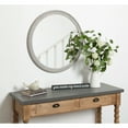 thumbnail image 3 of Kate and Laurel Mansell Farmhouse Wood Framed Round Wall Mirror, 28 inch Diameter, Distressed White, Decorative Modern Mirror for Wall, 3 of 6
