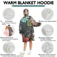 thumbnail image 5 of Wearable Oversized Blanket,Pioneer Flower Floral Print Pattern Wearable Blanket Hoodie for Adults,Cozy Hooded Blankets with Super Pockets,Super Warm Fuzzy Pullover for Women & Men, 5 of 6
