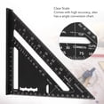 thumbnail image 4 of Regla Triangular, Escuadra De Carpintero De 7 Pulgadas, Superficie Lisa, aleación De Aluminio, Buena Dureza Para Medir, 4 of 7