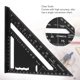 thumbnail image 4 of Regla Triangular, Escuadra De Carpintero De 7 Pulgadas, Superficie Lisa, aleación De Aluminio, Buena Dureza Para Medir, 4 of 7