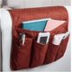 thumbnail image 4 of Bolsa de almacenamiento para reposabrazos Organizador de reposabrazos de sofá antideslizante 90 * 33 cm 5 bolsillos Organizador de sofá para TV Control remoto Revista Libros Teléfono celular, marrón JFHHH pequeña, 4 of 5