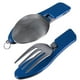 thumbnail image 1 of Matsuzay Duradero 3 en 1 para viajes al aire libre, camping, senderismo, bolsillo, cuchara plegable, tenedor, cuchillo (azul) Mostrada Matsuzay HA018223-00, 1 of 6