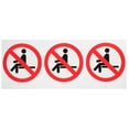 thumbnail image 1 of 3pcs Warning Sign Decals Do Not Sit Here Sign Wall Decals Adhesive Safety Stickers Warning Stickers, 1 of 4