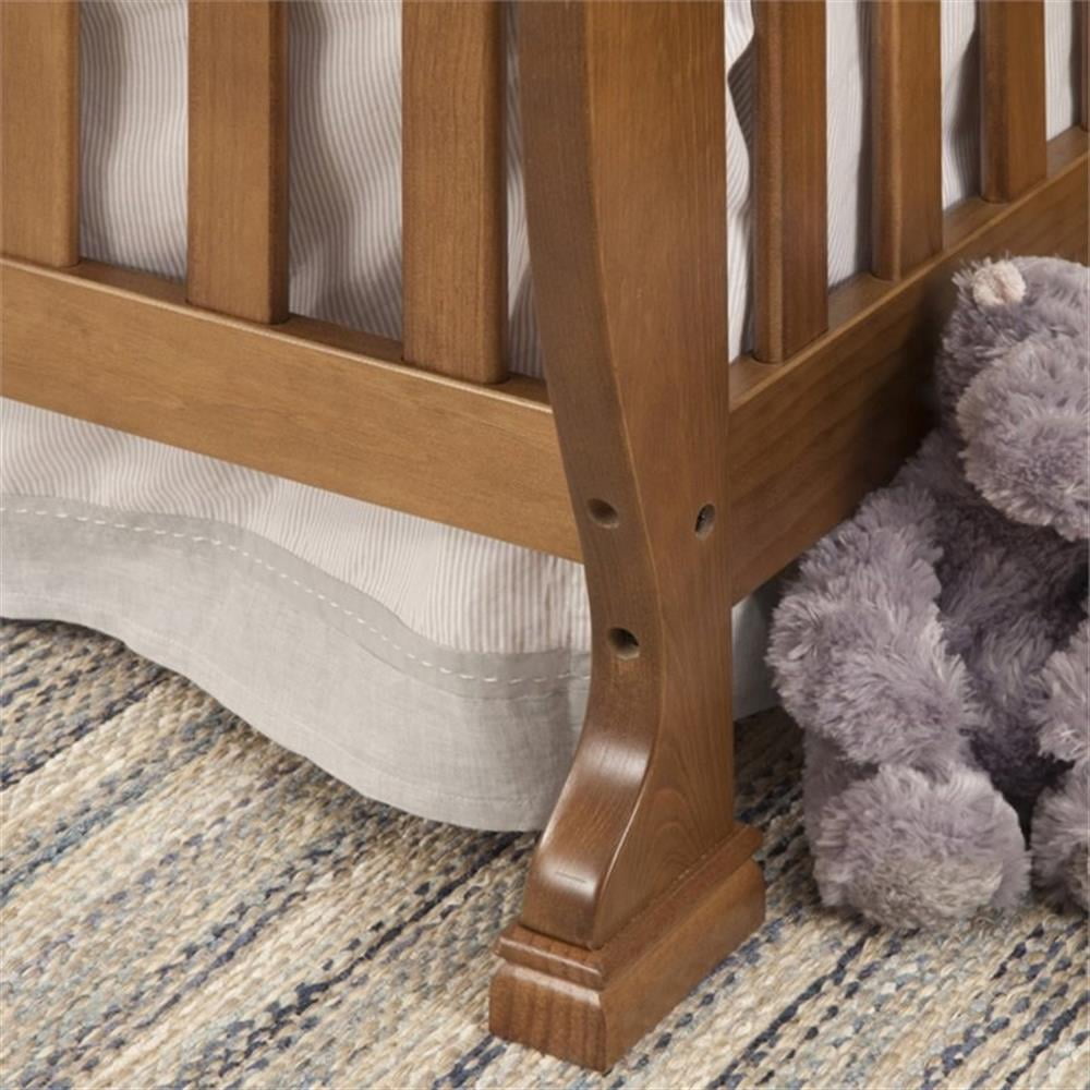 4-in-1 Convertible Crib Set with Dresser Mattress and Changing Tray in Chestnut