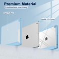thumbnail image 2 of iPad 9th Generation Case 2021/iPad 8th Generation Case 2020 10.2 Inch with Pencil Holder, iPad 7th Gen 2019 Case with Clear Transparent Back, Auto Wake/Sleep Cover (Azure Blue), 2 of 14