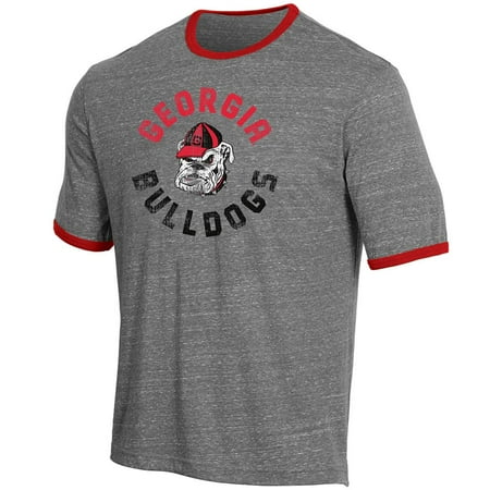 - Men's Russell Heathered Gray Georgia Bulldogs Athletic Fit Crew Neck Tri-Blend T-Shirt