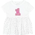 thumbnail image 3 of Inktastic First Birthday Flamingo 1 Year Old Girl Girls Baby Dress, 3 of 5