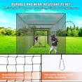 thumbnail image 4 of VEVOR Baseball Batting Netting, Professional Softball Baseball Batting Hitting Training Net, Practice Portable Pitching Cage Net with Door & Carry Bag, Heavy Duty Enclosed PE Netting, 35FT (NET ONLY), 4 of 9