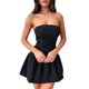 thumbnail image 1 of Vestido ajustado con pliegues para mujer, vestido estético sin mangas de color sólido Kuymtek Negro T M para Mujer, 1 of 6
