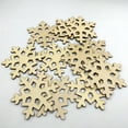 thumbnail image 2 of 20 Piezas Etiquetas de con Cuerda Forma de Nieve Hexagonales Suministro de Soledad Etiquetas de madera de copo de nieve, 2 of 7