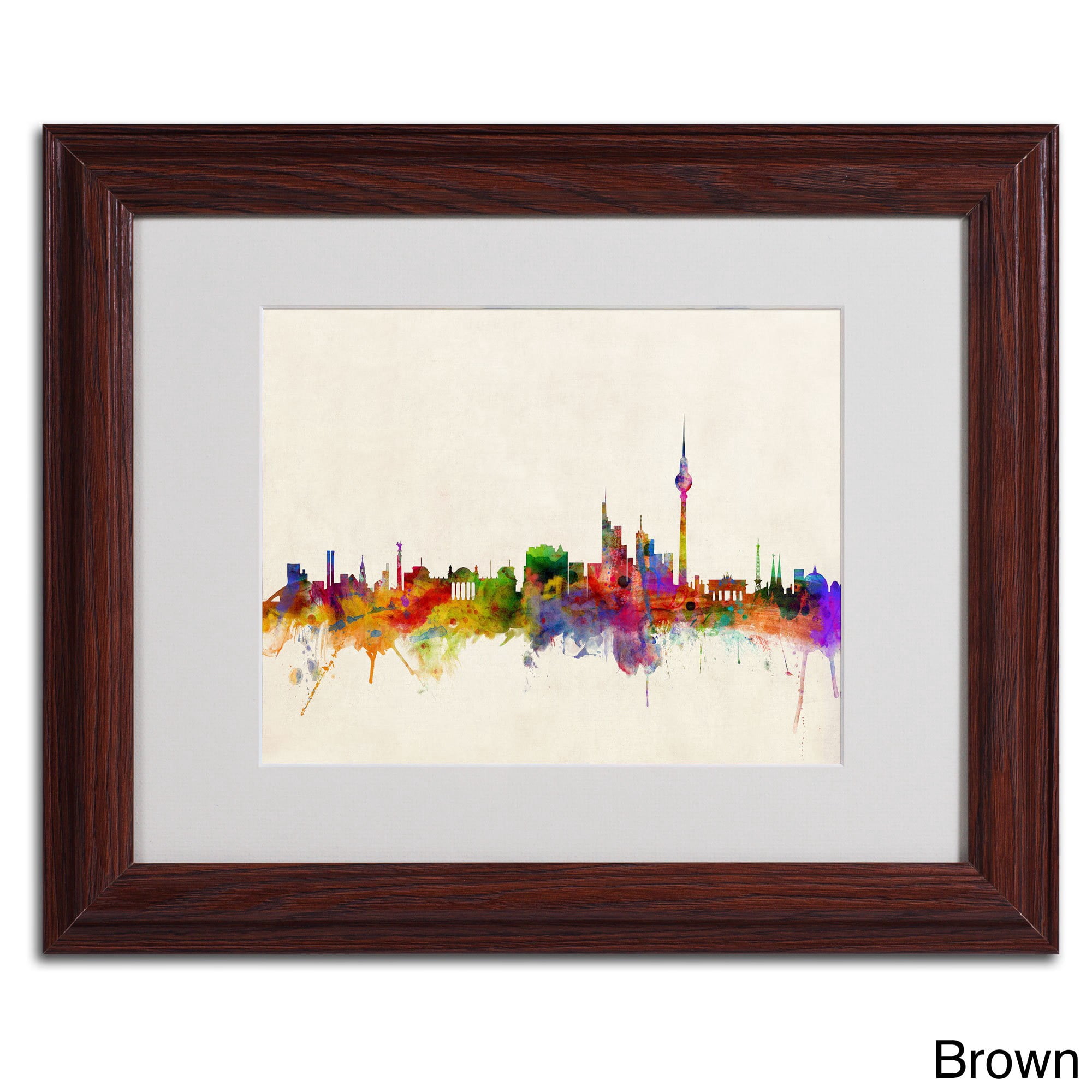 Trademark Fine Art "Berlin, Germany" Canvas Art by Michael Tompsett, Black Frame