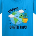 thumbnail image 4 of Inktastic Happy Earth Day Cute Smiling Planet Earth with Tree Youth T-Shirt, 4 of 5
