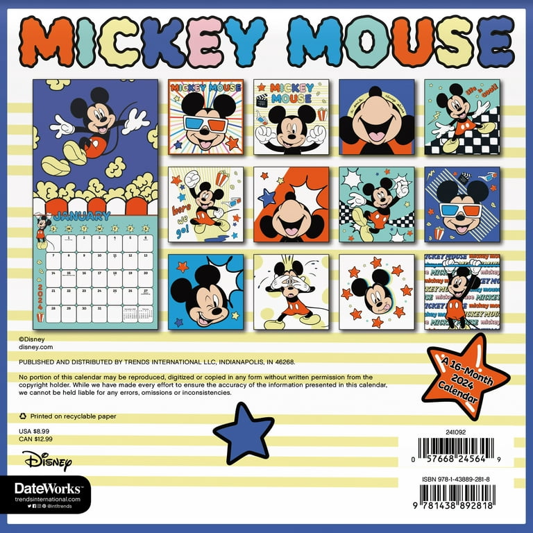 Trends International 2024 Disney Mickey Mouse Mini Wall Calendar & Push Pins & Push Pins - Walmart.com trends-international-2024-disney-mickey-mouse-mini-wall-calendar-push-pins-push-pins-walmart-com