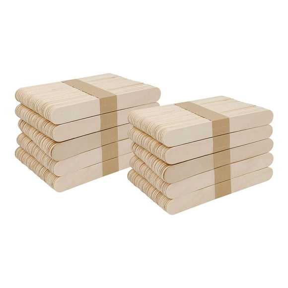 Bastones para manualidades KTOJOY Jumbo de madera, 500 unidades, 15 cm x 2 cm