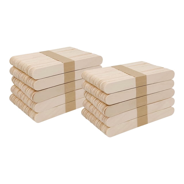 Bastones para manualidades KTOJOY Jumbo de madera, 500 unidades, 15 cm x 2 cm