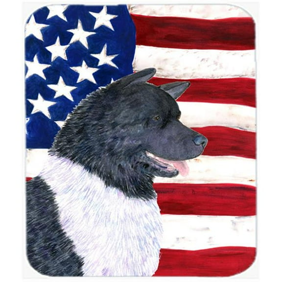 Carolines Treasures  Usa American Flag With Akita Mouse Pad