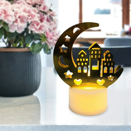 

Xewsqmlo Ramadan Nightlights Creative Chic Moon Bedside Desk Lamp for Family Celebrations