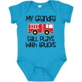 thumbnail image 3 of Inktastic Firefighter Grandpa Plays with Trucks Boys or Girls Baby Bodysuit, 3 of 5