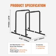 KFFKFF Dip Station, 440 lbs Load, Durable Dip Stand with Height Adjustment, Exercise Dip Bar Station for Home Gym, Stabilizing Parallette for Push Ups, Parallel Strength Training Equipment