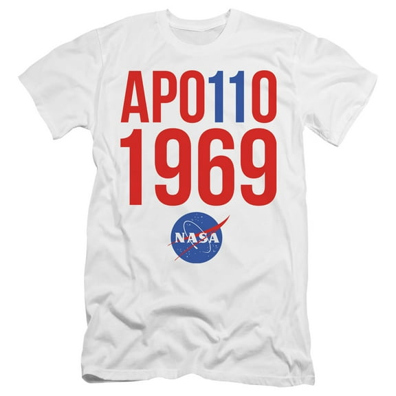 Nasa 1969 Premium Adult 30/1 T-Shirt White