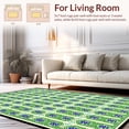 thumbnail image 2 of ODIKA 5'x7' Machine Washable Non-Slip Area Rug, Trellis Prairie Disc Colonnade Hexagon Lavandula Strip High Traffic Rug, Beige, 195850, 2 of 7