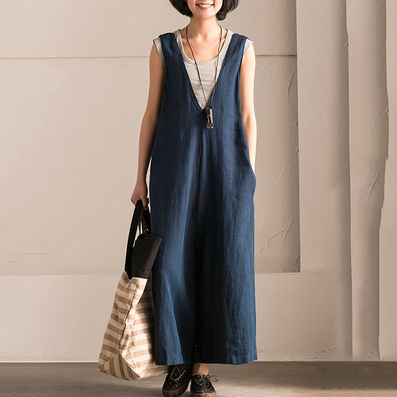 cotton wide leg jumpsuit