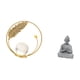 thumbnail image 5 of Figura decorativa de metal con forma de bola de cristal, ideal para pasillo, chimenea, dormitorio, sala de estar u oficina. Figura de Buda mono, colec, 5 of 8