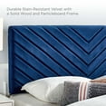 thumbnail image 4 of Platform Bed Frame, Twin Size, Blue Navy, Velvet, Modern Contemporary, Bedroom Master Guest Suite Room, 4 of 10