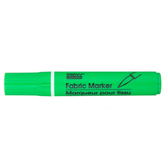 Uchida Fabric Brush Marker, Fluorescent Green Pigmented Ink