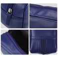 thumbnail image 7 of Unique Bargains 1 Pcs Portable Makeup Bag Toiletry Bag Cosmetic Organizer for Travel Leather Blue, 7 of 7
