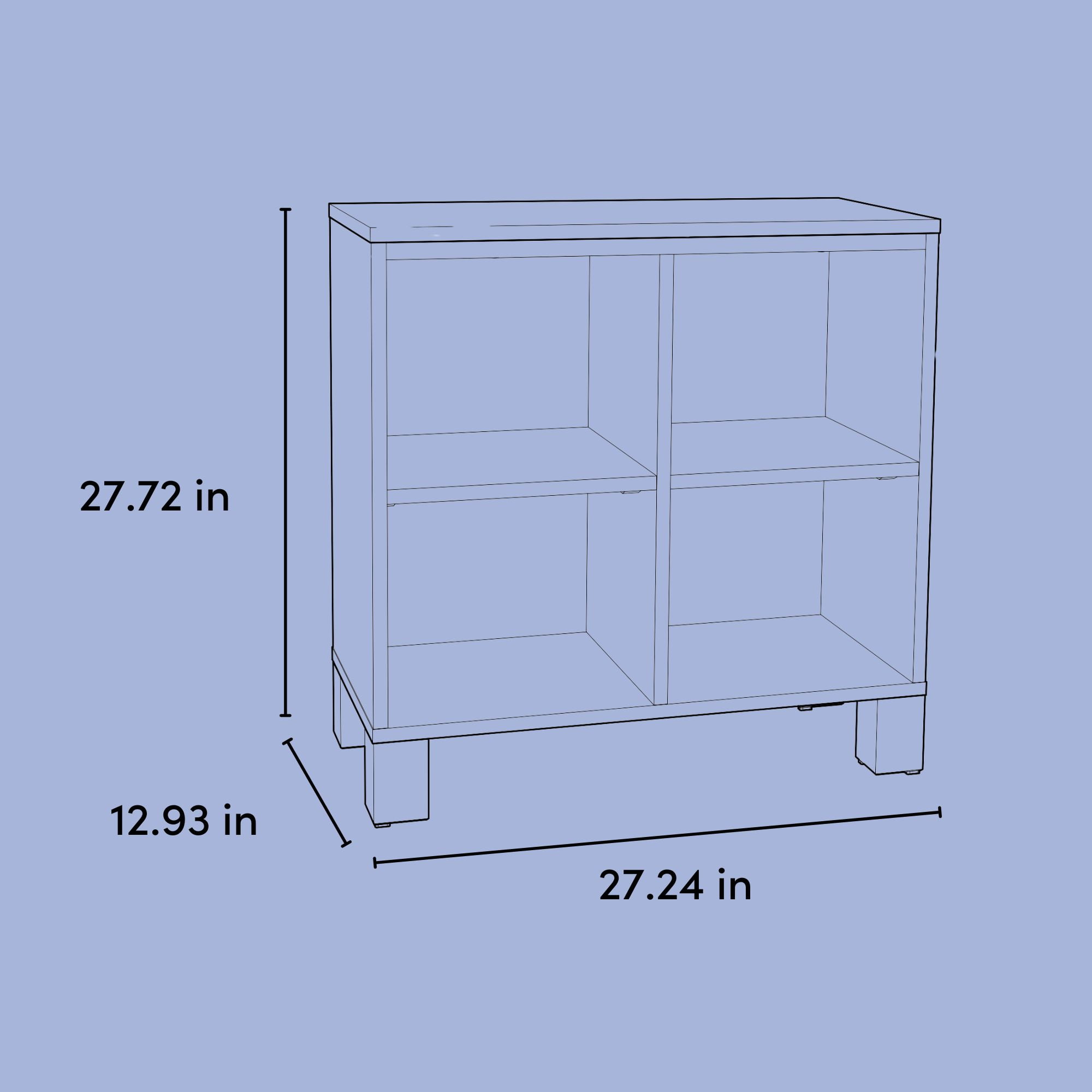 Storkcraft California Cube Organizer Children's Bookcase, White with Driftwood