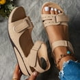 thumbnail image 6 of Mostsola Womens Sandals Adjustable Open Toe Platform Wedges Breathable Orthopedic Walking Sandals, 6 of 6