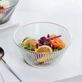 thumbnail image 2 of STPgoods Beam Clear Glass Salad Bowl Fluted 23.7 fl oz (700 ml) Ribbed Glass Serving Bowl, 2 of 10