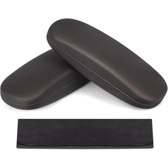 Hard Shell Protective Eyeglasses Case with Soft Lining - Unisex Linen Fabric Glasses Holder for Men & Women - Compact Lightweight Design Fits Standard Reading, Computer & Blue Light Glasses