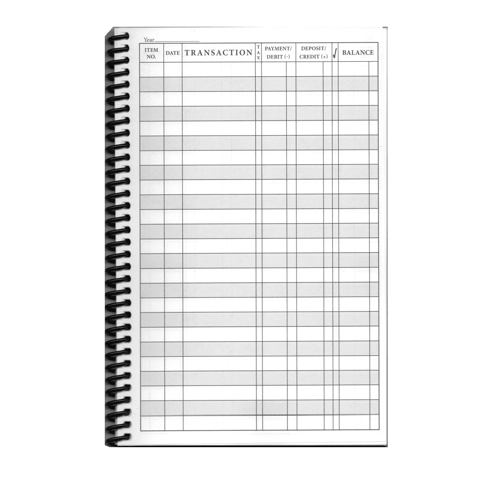 Side Spiral Bound Checkbook/Transaction Register Debit Card and Check Register Account Tracker (Red Lights)